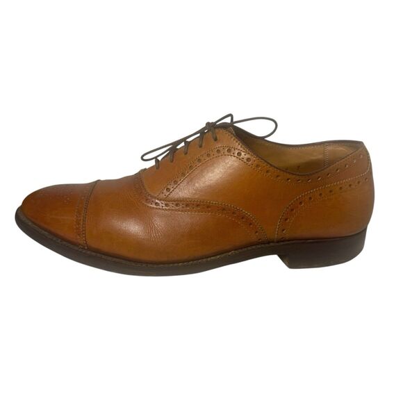 Vtg ALDEN 911 Medallion Tip Calfskin Leather Shoes Oxfords Size 11 D
